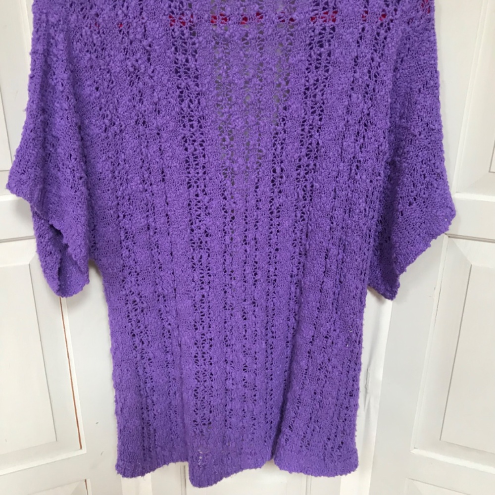 WindiRiver Purple Women's Soft Cardigan Sweater - Picture 14 of 16